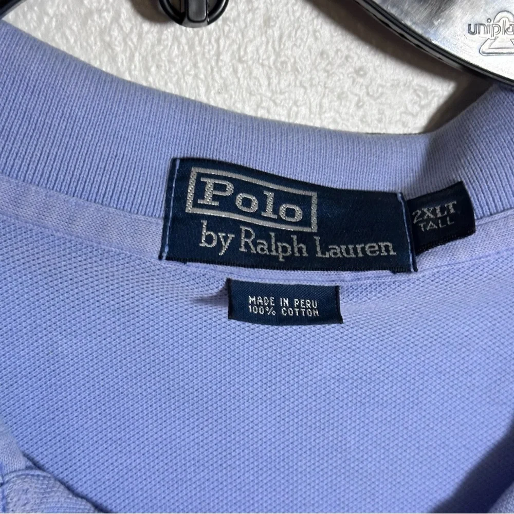 Polo by Ralph Lauren Men Preppy Casual Polo Shirt in Light Blue size 2XLT‎ Tall